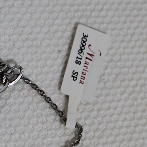 NWT Mariana Guardian Angel Necklace, Silver-Tone w/ Aurora Borealis Stones - Picture 6 of 14